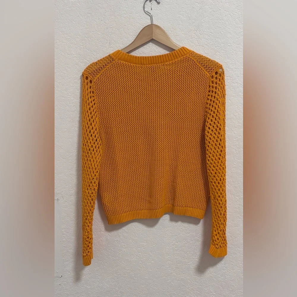 J. Crew crochet crewneck beach sweater